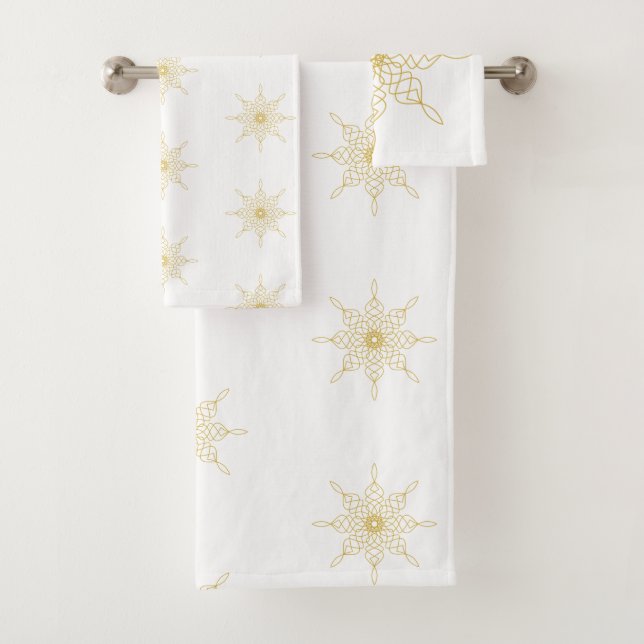 Conjunto De Toalhas Ouro Compass Star (Insitu)