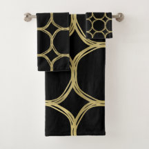 Ouro Glam & Anéis Pretos Glam Moderno