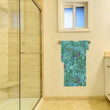 Ouro Lily Vintage Floral Flores Azul Cor-de-rosa V