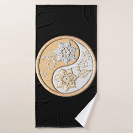 Conjunto De Toalhas Ouro & Prata Yin Yang