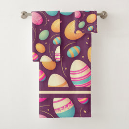 Conjunto De Toalhas Ovos de Páscoa Fofos