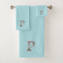 P Monograma Inicial de Prata Personalizado Seu Nom