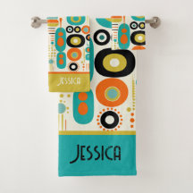 Padrão Abstrato Vibrante Nome Moderno de Meados do