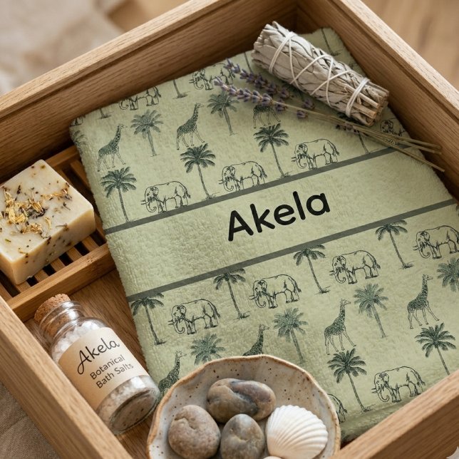 Conjunto De Toalhas Padrão Africano da Savana (Criador carregado)