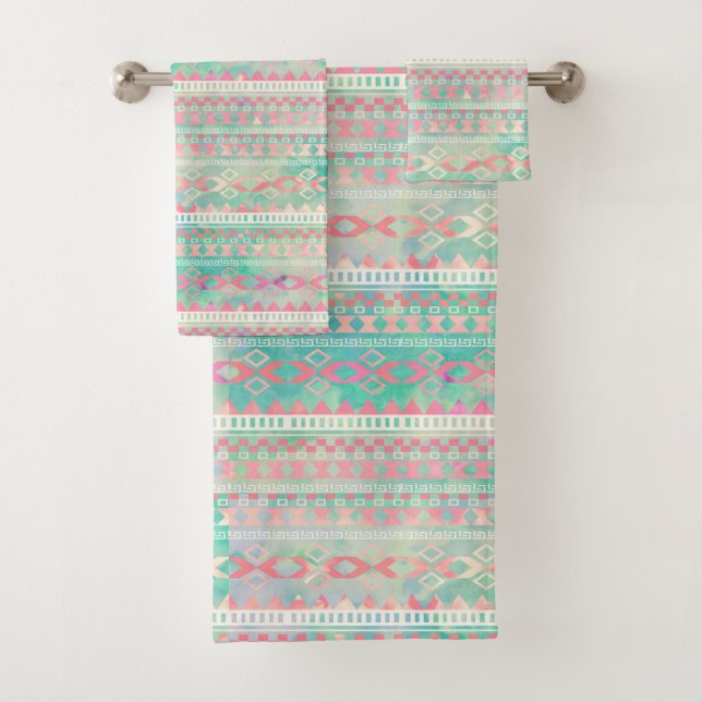 Conjunto De Toalhas Padrão Americano Nativo (Insitu)