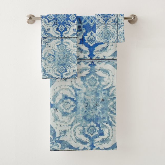 Conjunto De Toalhas Padrão Antiquado de Azulejos Portugueses - Azulejo (Insitu)