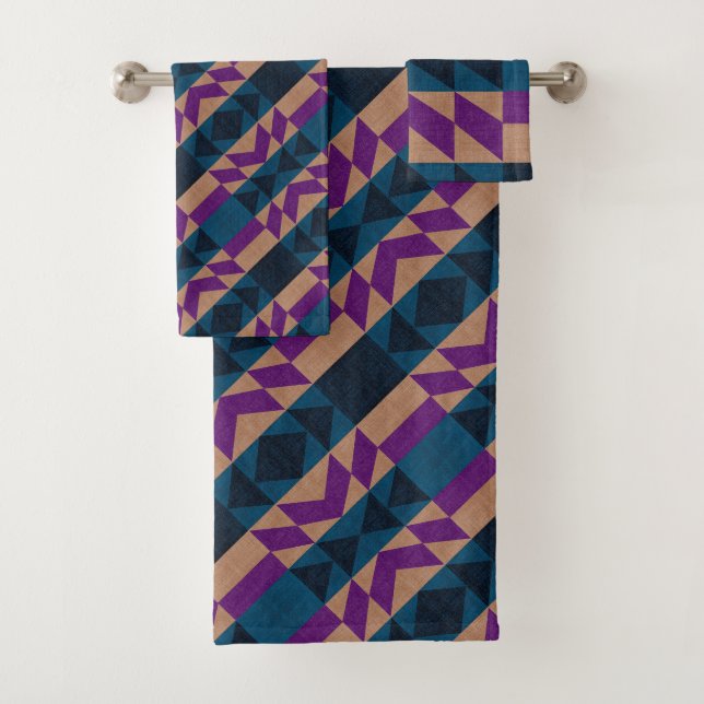Conjunto De Toalhas Padrão Aztec Nativo Americano (Insitu)