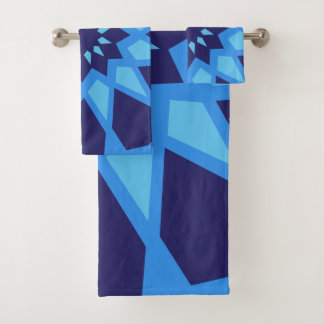 Conjunto De Toalhas Padrão Azul do Marrocos