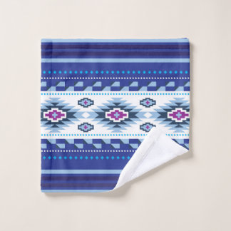 Conjunto De Toalhas Padrão Azul Navajo