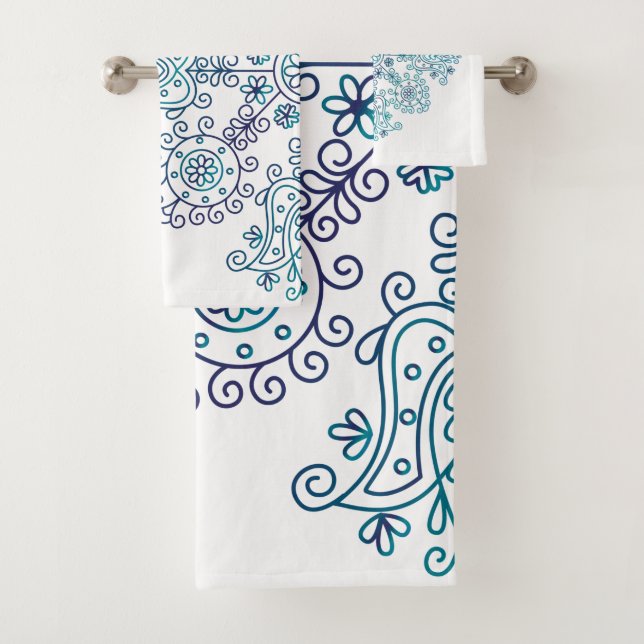 Conjunto De Toalhas Padrão Boho Folclórico (Insitu)