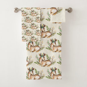 Conjunto De Toalhas Padrão bonito de Boho de Disposição de Cadeado