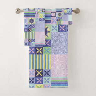 Conjunto De Toalhas Padrão Bonito de Faux Knit Crochet Blanket de Nan
