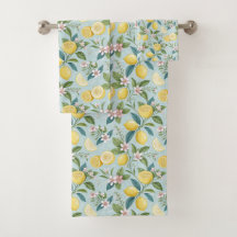Padrão Botânico Floral de Limão Fresco