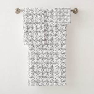 Conjunto De Toalhas Padrão Celta de Espiral Dupla