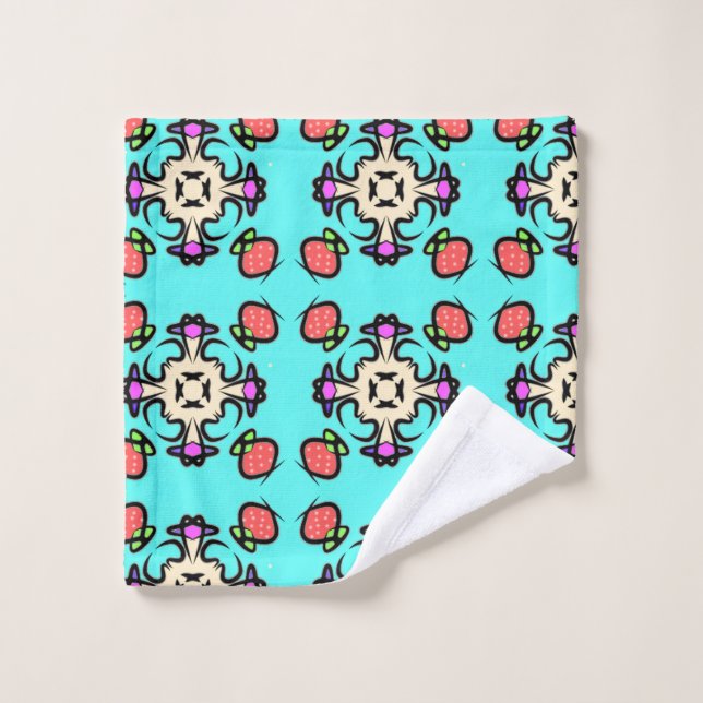 Conjunto De Toalhas Padrão contínuo de Mandala Floral (Pano de lavar)