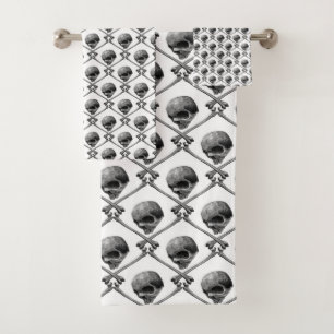 Conjunto De Toalhas Padrão Craneo
