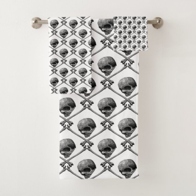 Conjunto De Toalhas Padrão Craneo (Insitu)