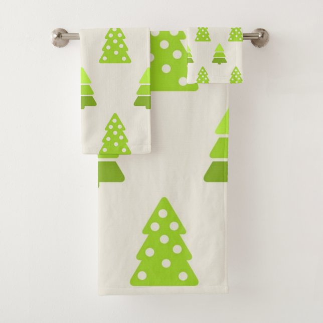 Conjunto De Toalhas Padrão da árvore de Natal (Insitu)