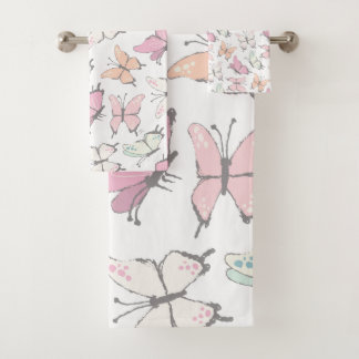Conjunto De Toalhas Padrão da borboleta