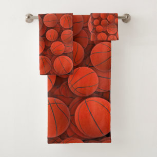 Conjunto De Toalhas Padrão das bolas de basquete