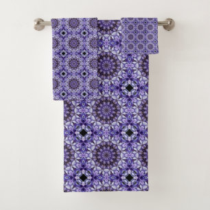 Conjunto De Toalhas Padrão de Abstrato de Arte de Petais de Flor de Hy