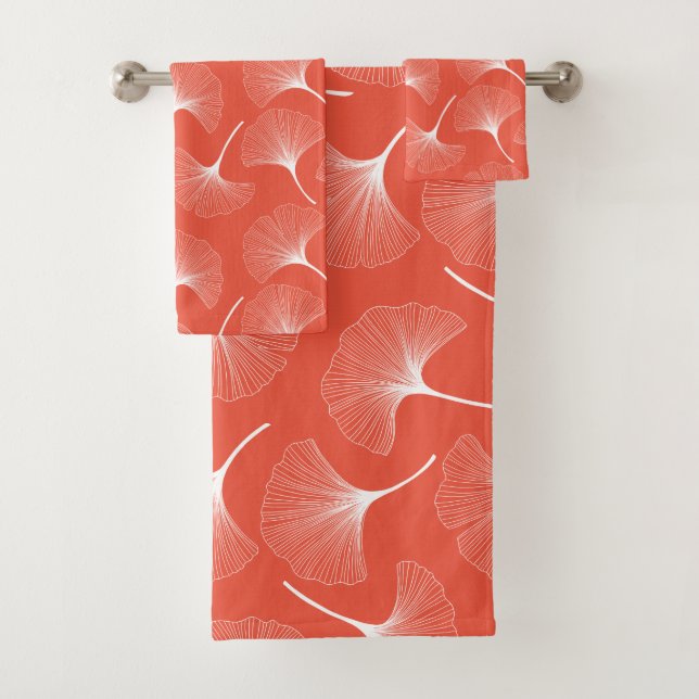 Conjunto De Toalhas Padrão de abstrato de branco (Insitu)