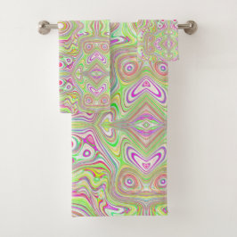 Conjunto De Toalhas Padrão de Abstrato e cor-de-rosa retrorreflector d
