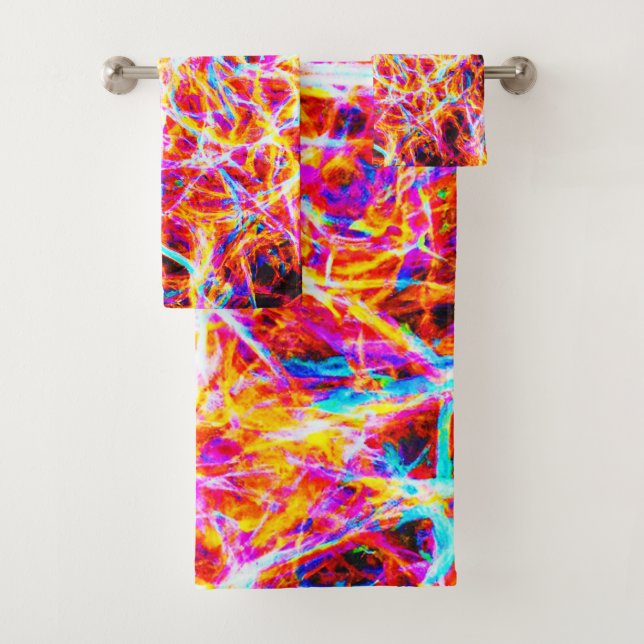 Conjunto De Toalhas Padrão de Abstrato elétrico vibrante (Insitu)