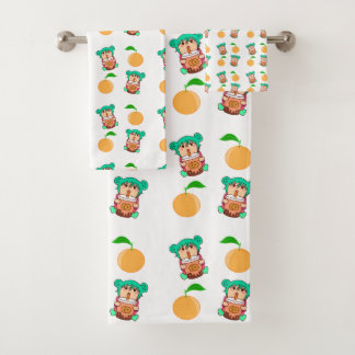 Conjunto De Toalhas padrão de animas kawaii