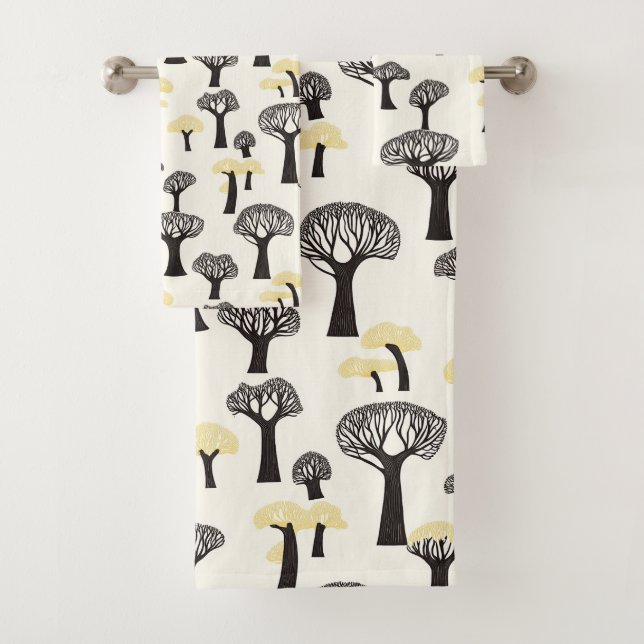 Conjunto De Toalhas Padrão de árvore Baobá Caprichosa (Insitu)