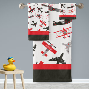 Conjunto De Toalhas Padrão de Avião Militar da Segunda Guerra Mundia