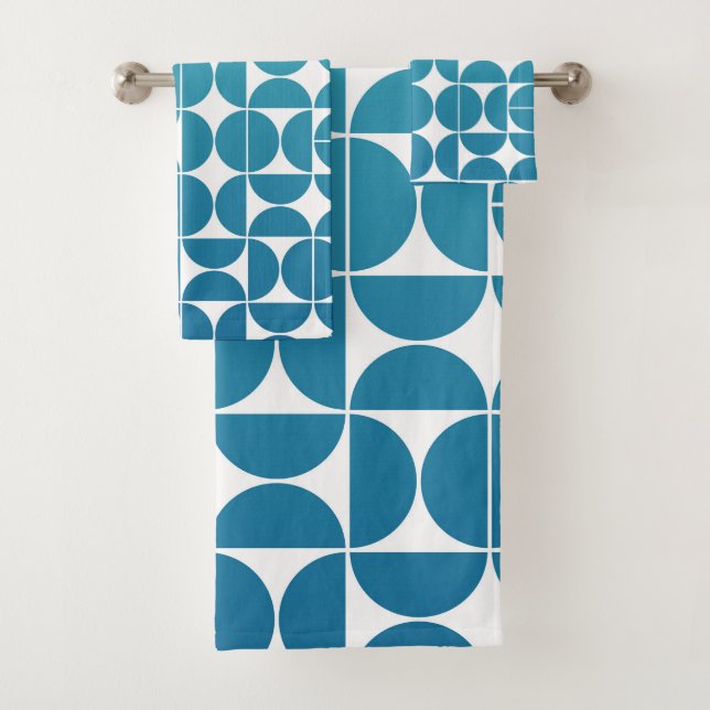 Conjunto De Toalhas Padrão de Blues Negrito do MCM (Insitu)