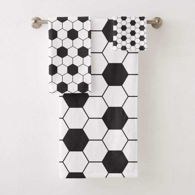 Conjunto De Toalhas Padrão de bola de futebol (Insitu)