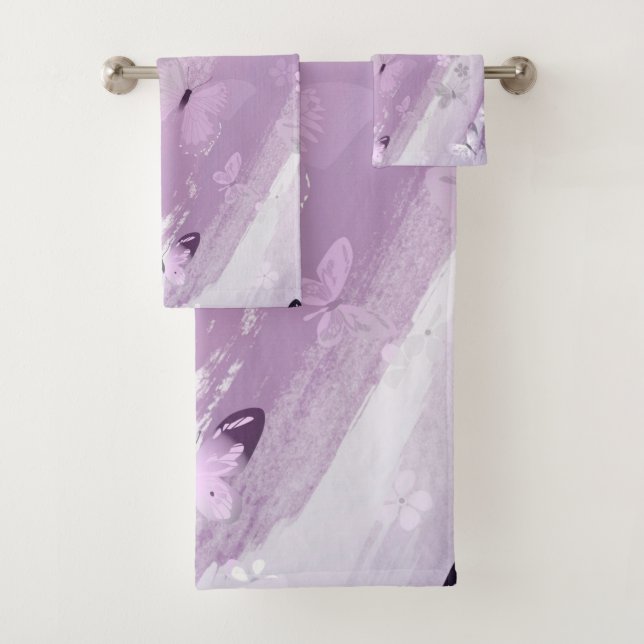 Conjunto De Toalhas Padrão de borboleta 8 (Insitu)