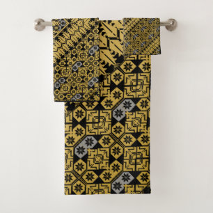 Conjunto De Toalhas Padrão de bordados palestino Design impresso