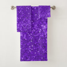 Padrão de Brilho Falso Glam Roxo Profundo