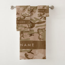 Conjunto De Toalhas Padrão de Camuflagem do Deserto, Seu nome, Persona