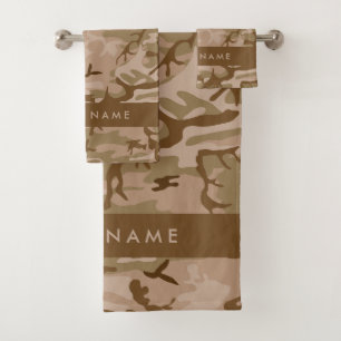 Conjunto De Toalhas Padrão de Camuflagem do Deserto, Seu nome, Persona