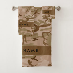 Conjunto De Toalhas Padrão de Camuflagem do Deserto, Seu nome, Persona