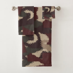 Conjunto De Toalhas Padrão de Camuflagem Militar abstrato
