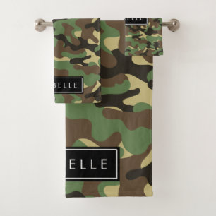 Conjunto De Toalhas Padrão de Camuflagem, Padrão Militar, Seu Nome