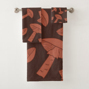 Conjunto De Toalhas Padrão de cogumelo