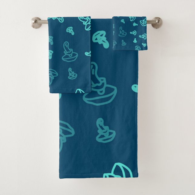 Conjunto De Toalhas Padrão de cogumelo (Insitu)