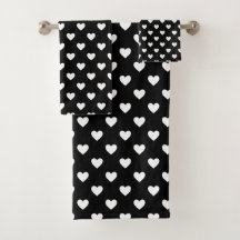 Padrão de Corações Pretos e Brancos