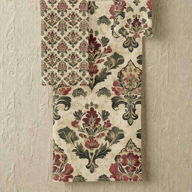 Conjunto De Toalhas Padrão de Damasco Vitoriano Antigo (Criador carregado)