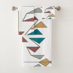 Conjunto De Toalhas Padrão de Design de Triângulo Oblíquo do Sudoeste