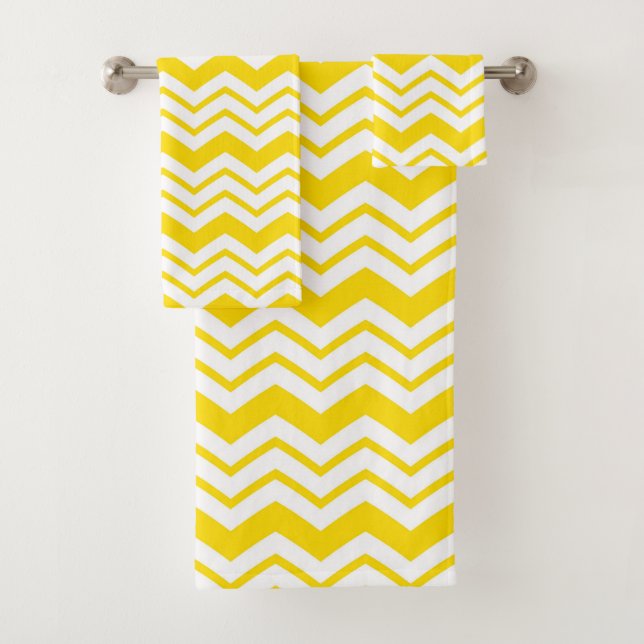 Conjunto De Toalhas Padrão de design em zigue-zague com chevron em bra (Insitu)