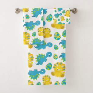 Conjunto De Toalhas Padrão De Dinossauros, Dinossauros Cutes, Dino Beb