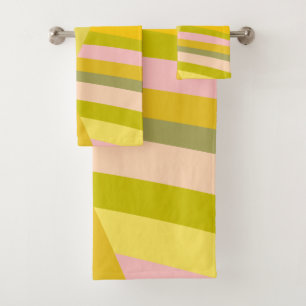 Conjunto De Toalhas Padrão de distribuição de Abstrato no Verde lim