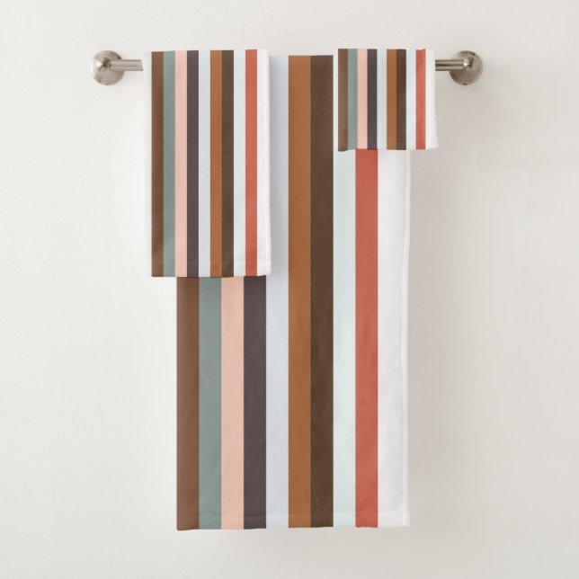 Conjunto De Toalhas Padrão de distribuição multicores  (Insitu)